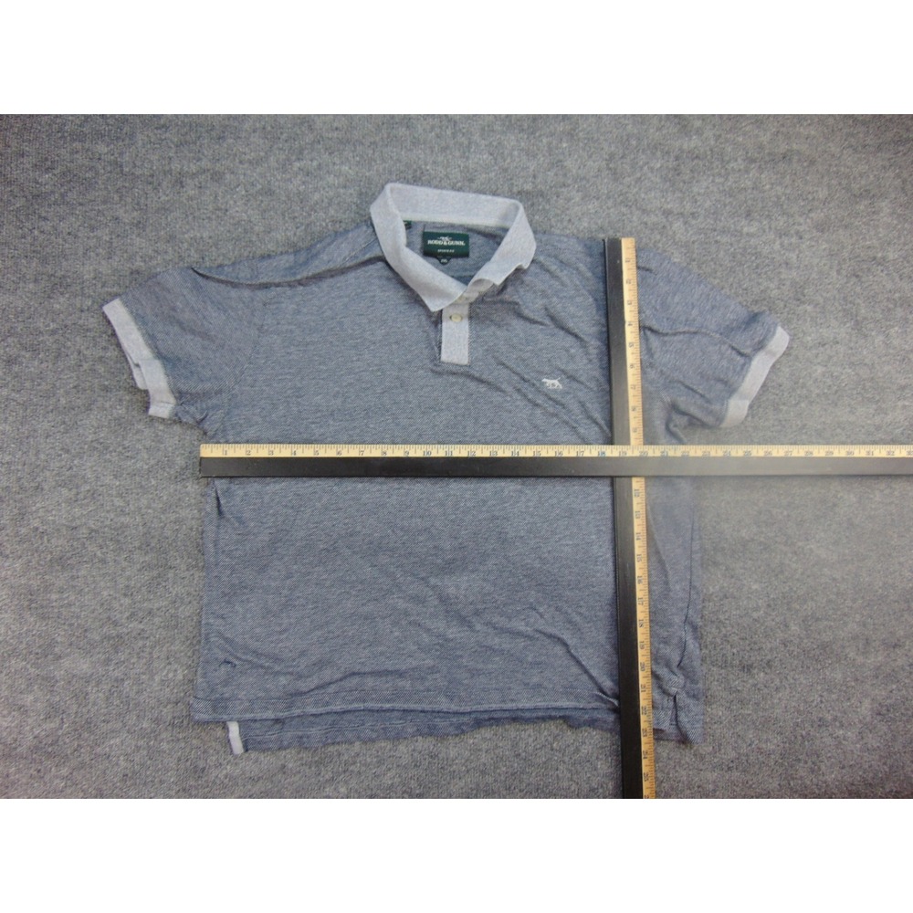 Rodd & Gunn Polo Shirt Mens 2XL Sports Fit Blue Solid Textured Preppy Coastal - Picture 5 of 8